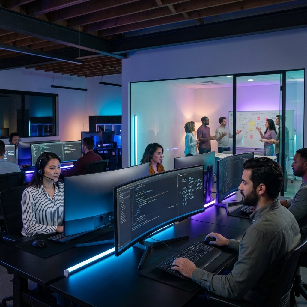Equipe de especialistas SAP em ambiente moderno